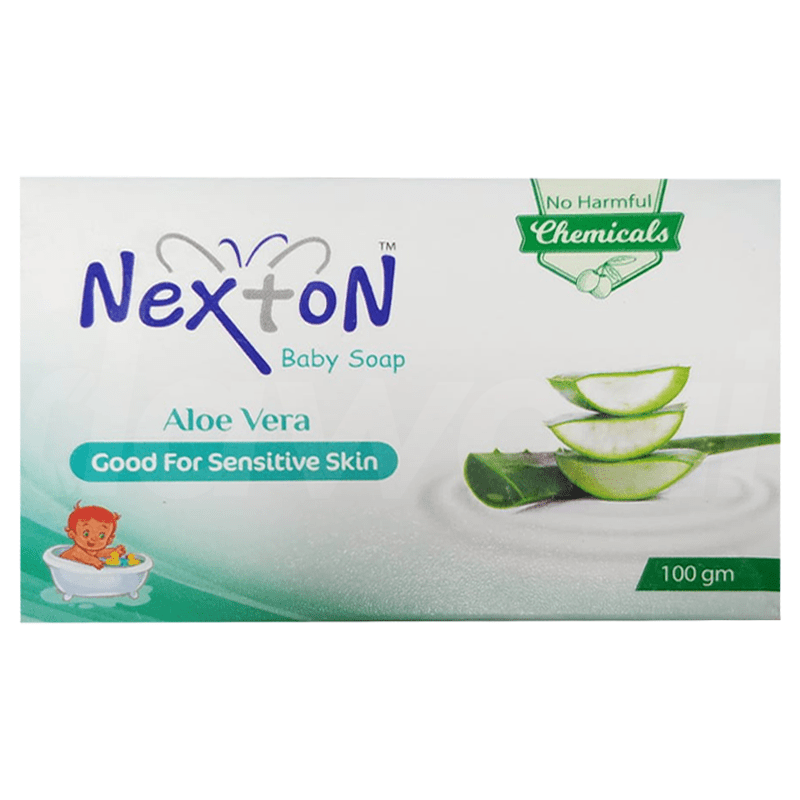nexnex Nexton Aloe Vera Baby Soap 100 gm Pack soap - Image 1